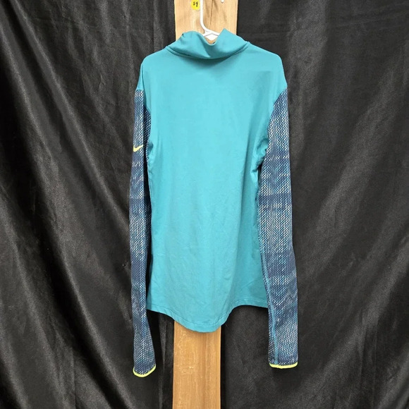 Nike Teal size medium 1/4 zip up  dry fit pro pull over  athletic Sweater - Picture 7 of 12